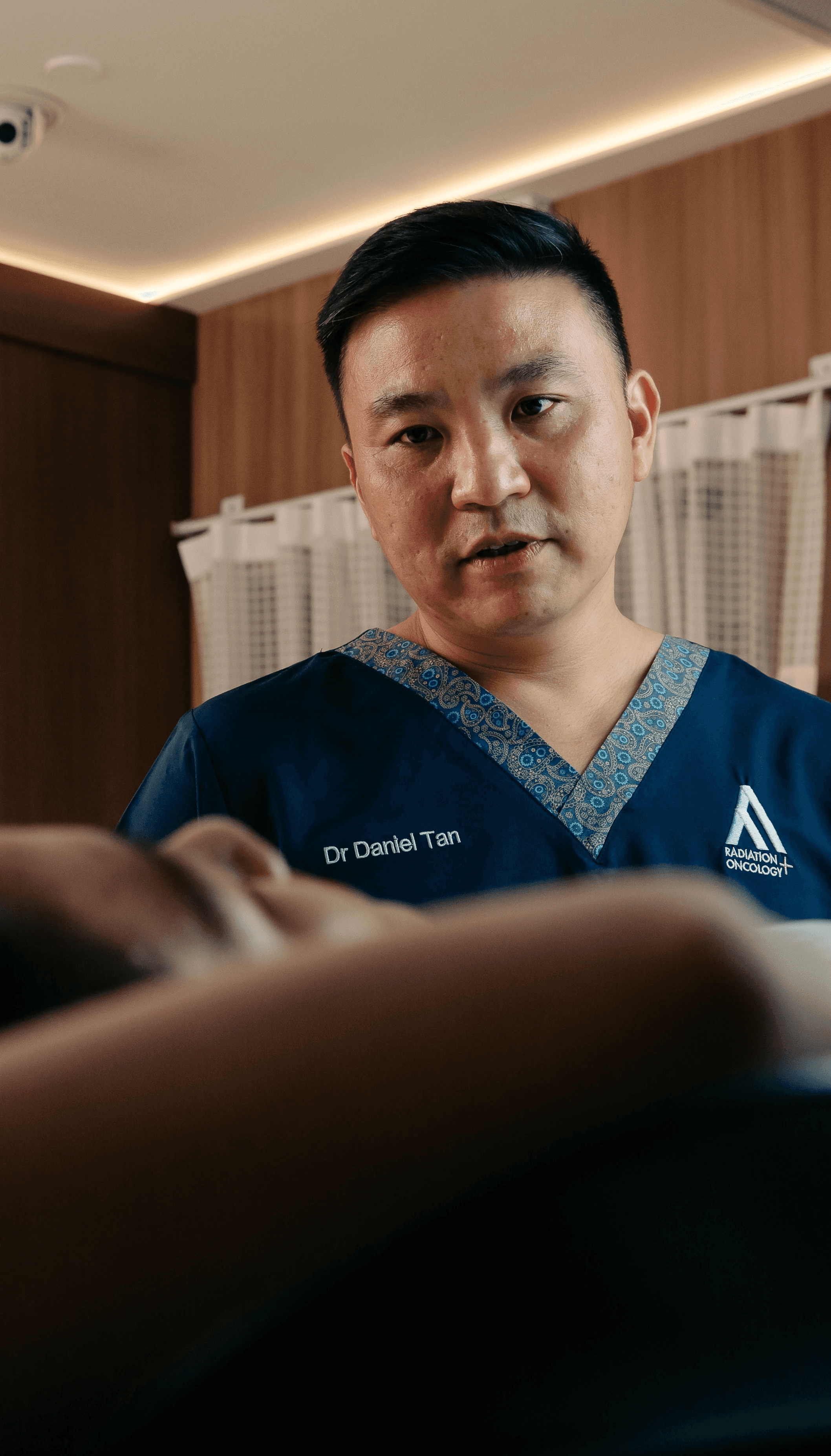 Dynamic picture of a cyclist riding downhill