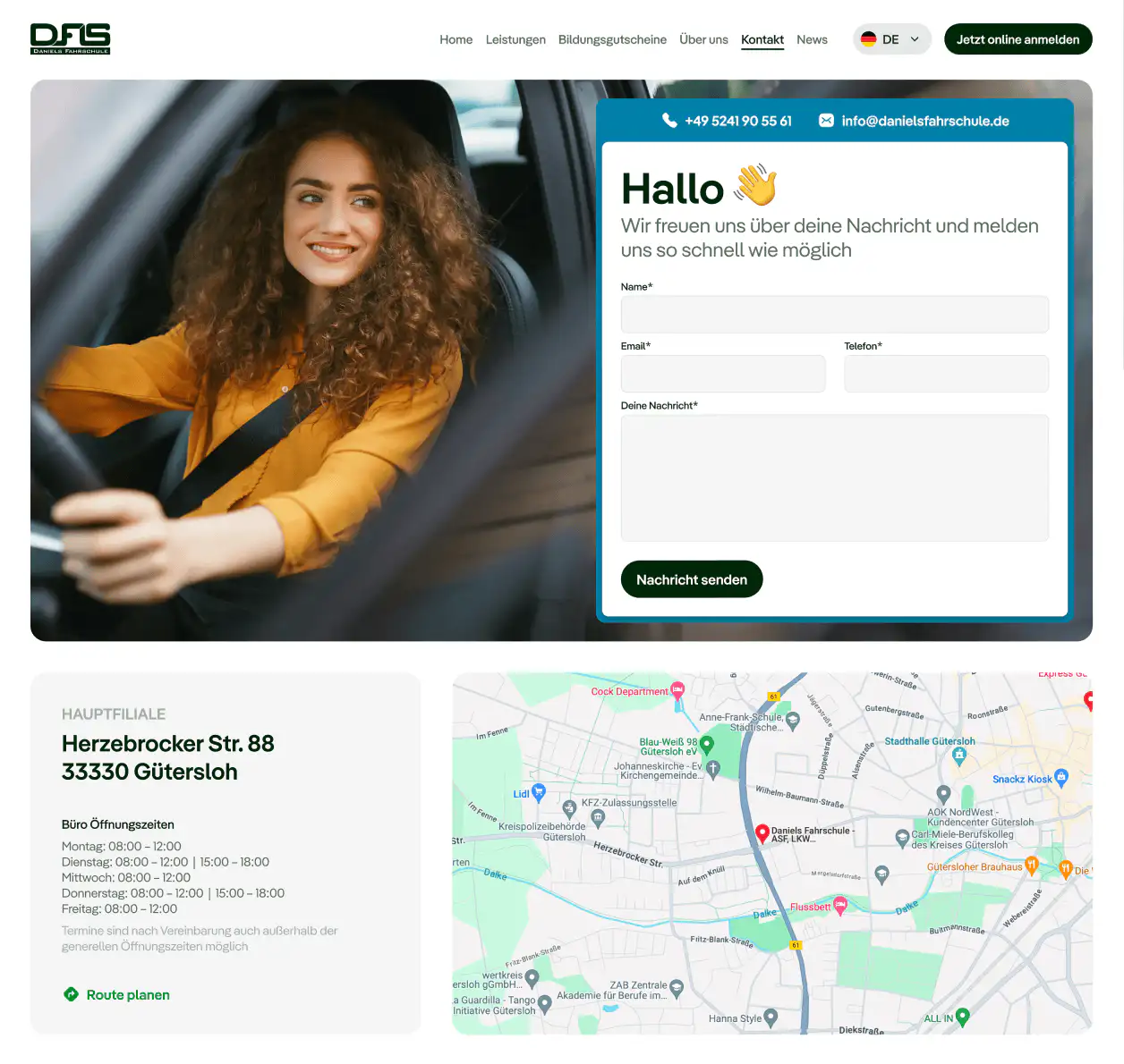 Screenshot von dem Projekt