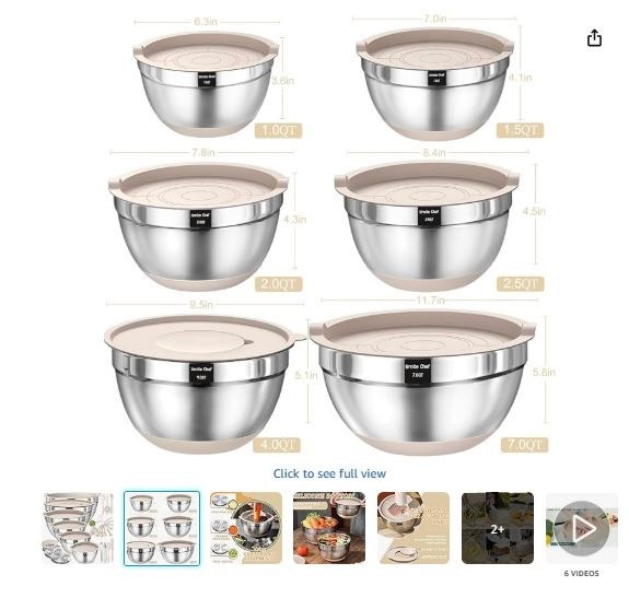 Example of a brand illustrating the size of its products