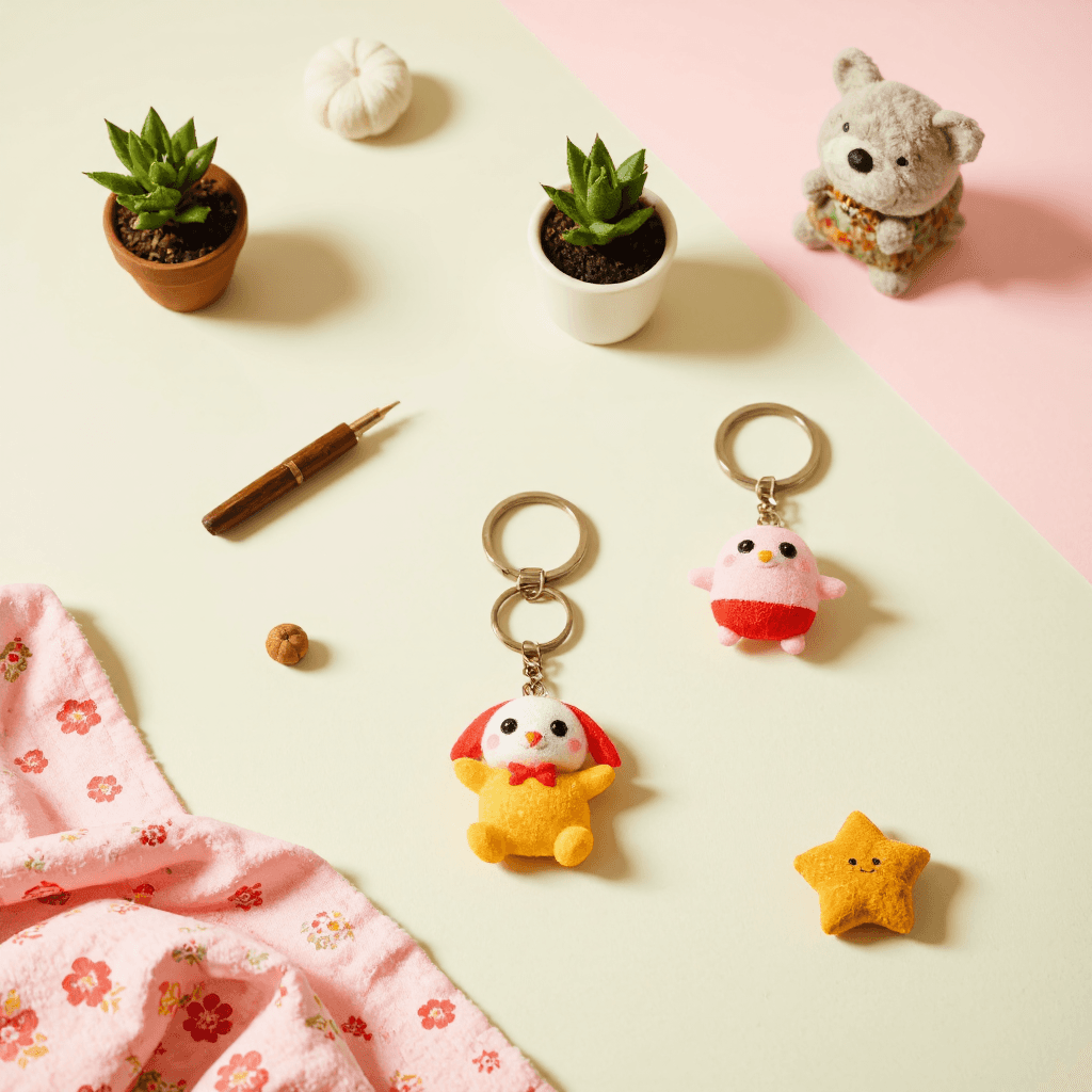 product photography of keychain