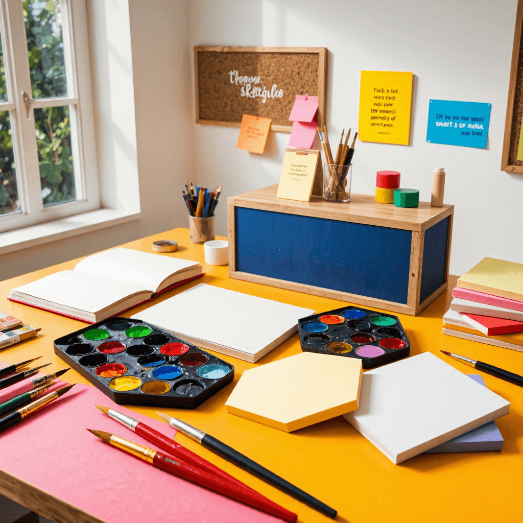 product photography of hexagonal sticky note