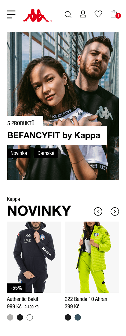 Mobile screenshot of  Kappa wear e-shop