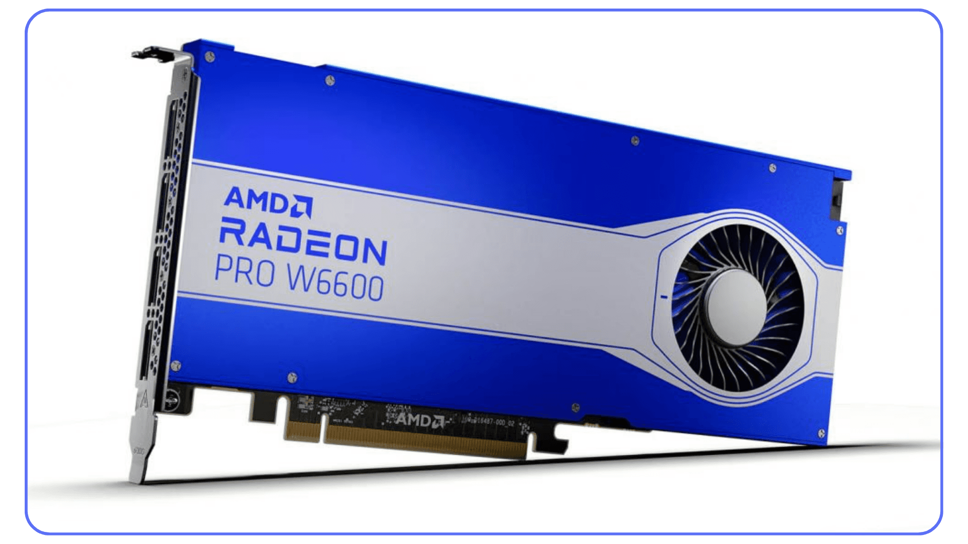 AMD Radeon Pro W6600 workstation graphics card on a white background