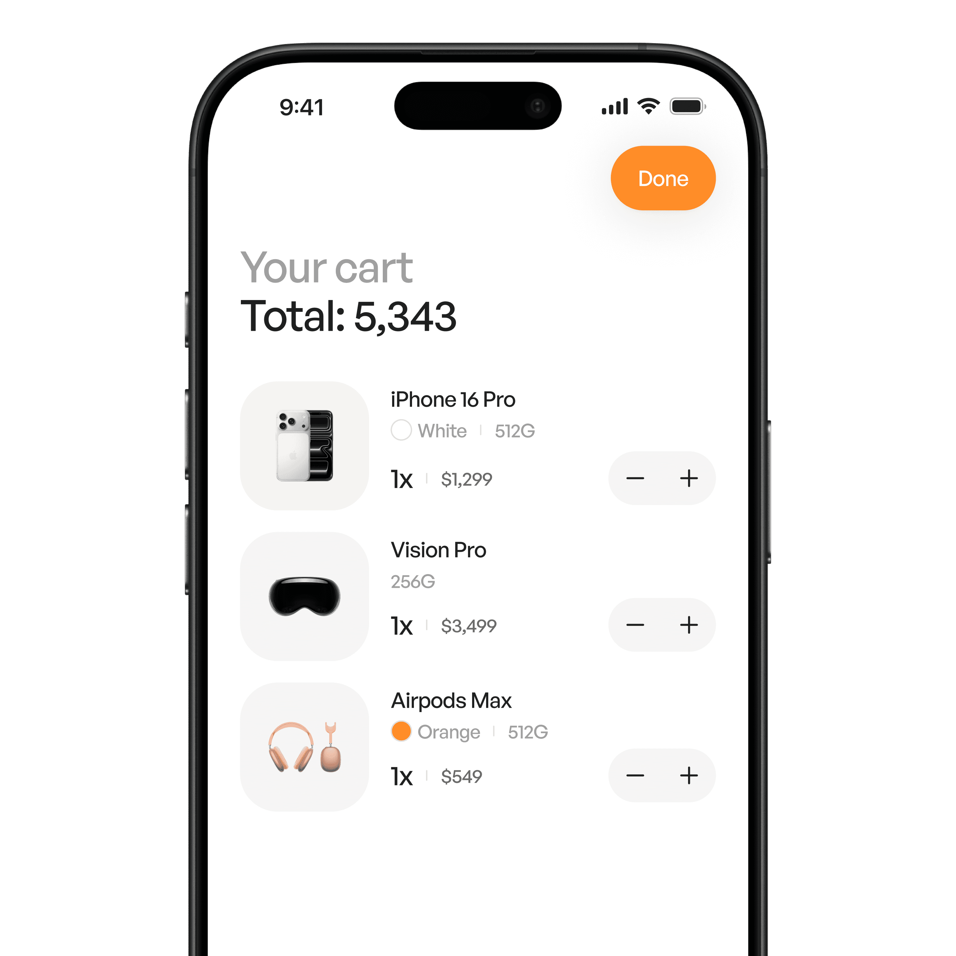 Lists example in design system 3 by Sigma