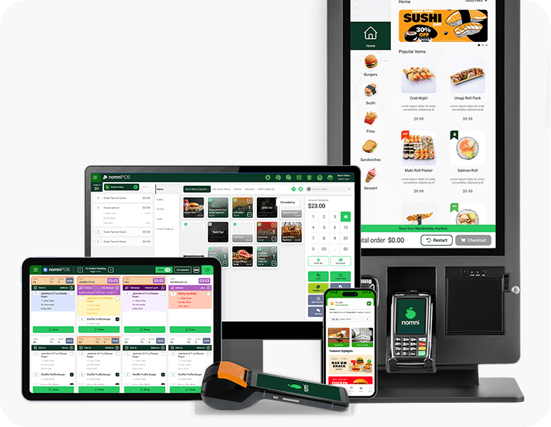 all in one pos with kiosk and kds go from abacus