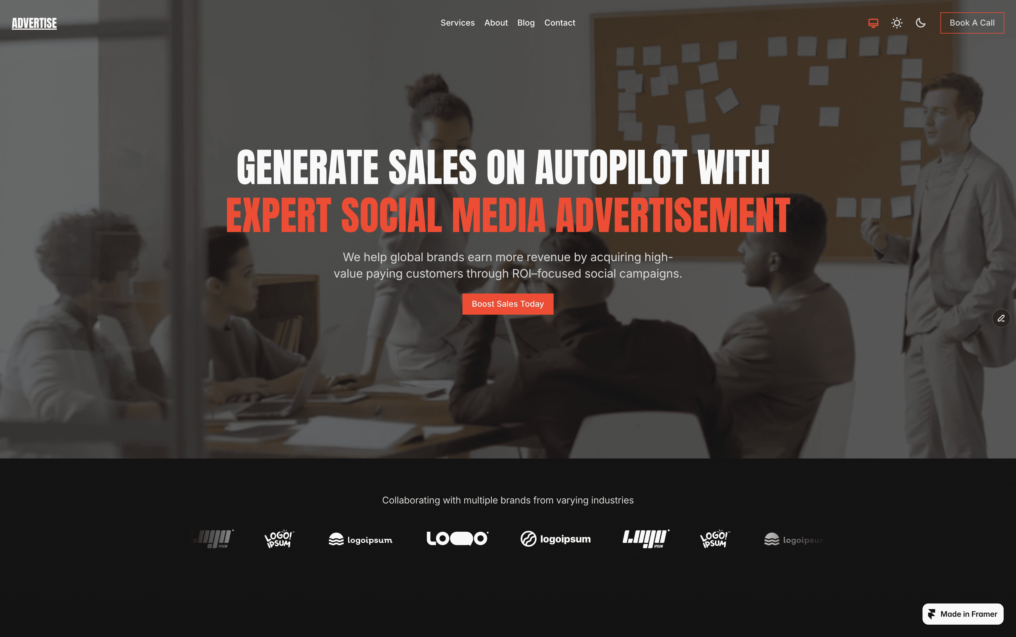 Advertise Framer Template