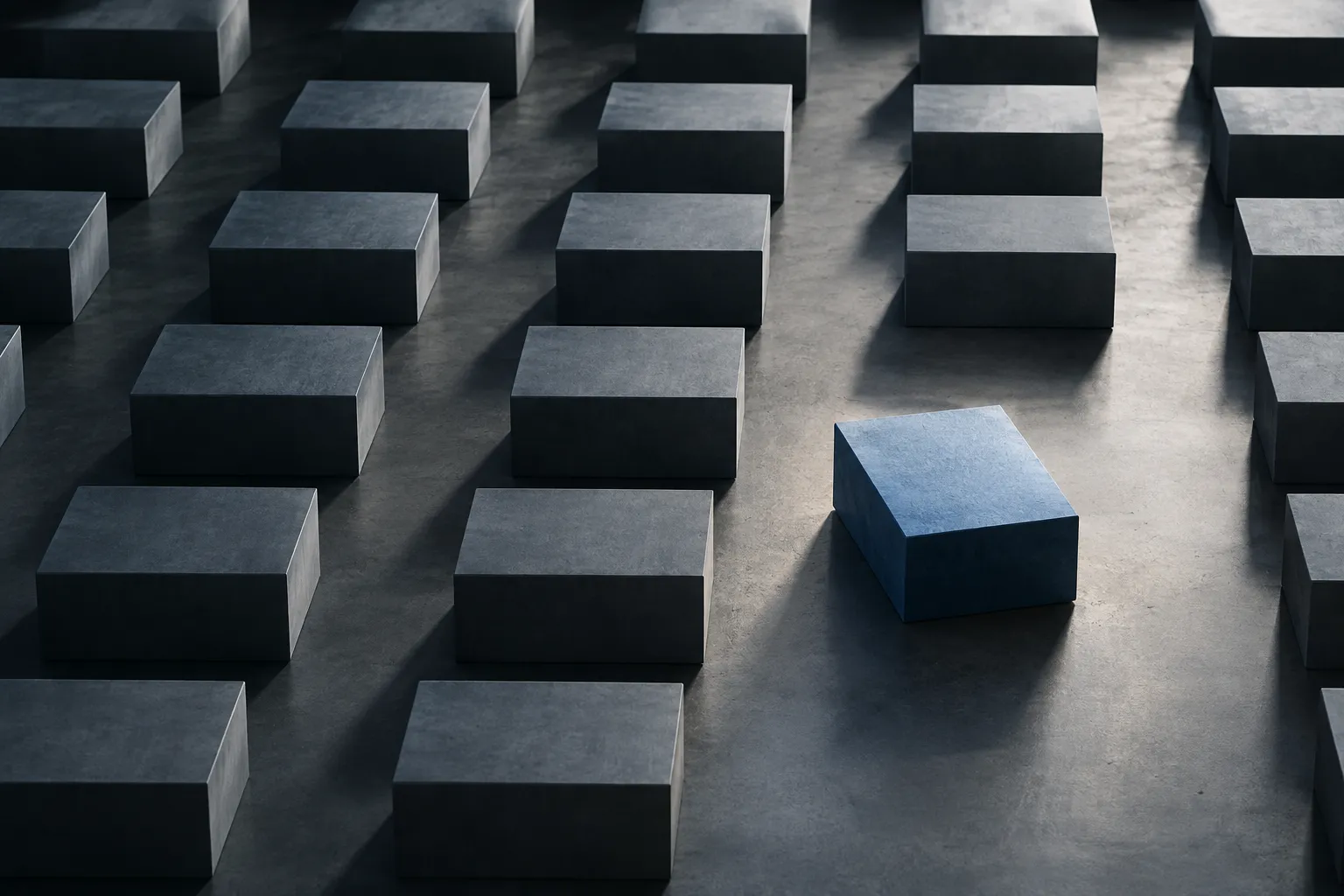 blue-block-among-aligned-blocks
