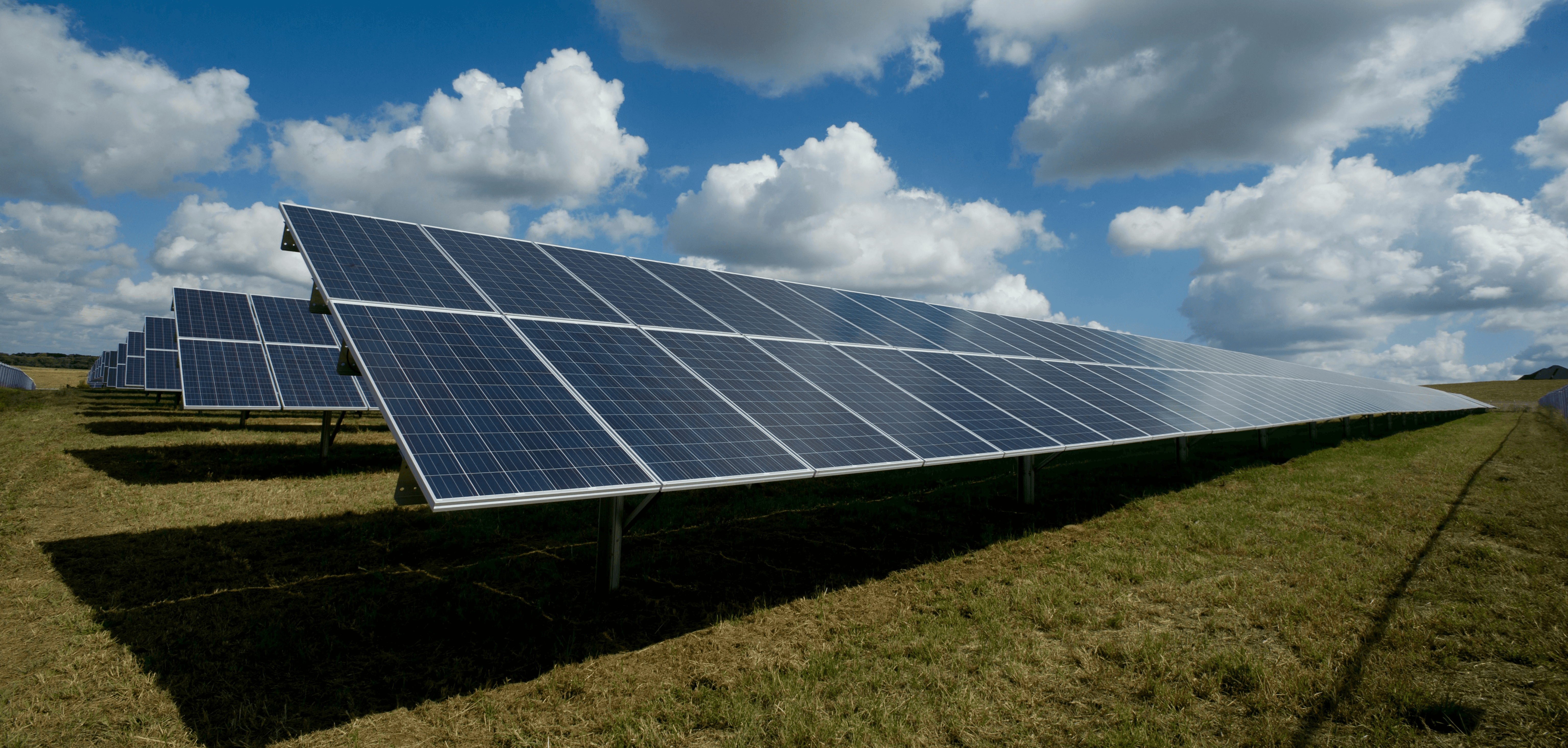 Panneaux solaires installés sur un hangar agricole