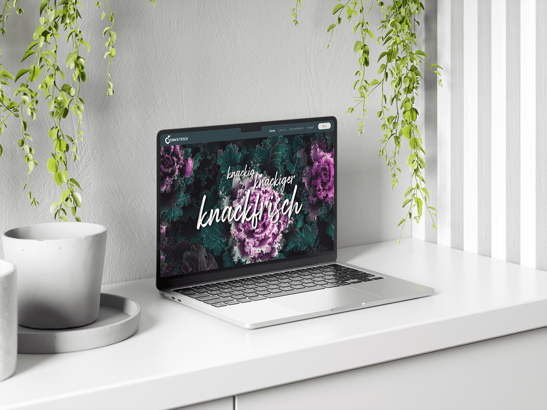 Mockup Webdesign Knackfrisch