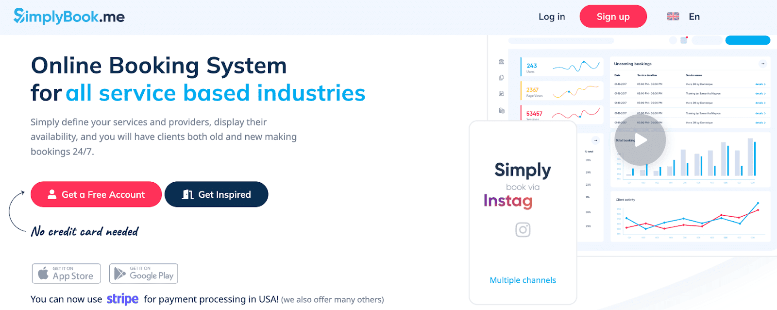 SimplyBookMe.me homepage