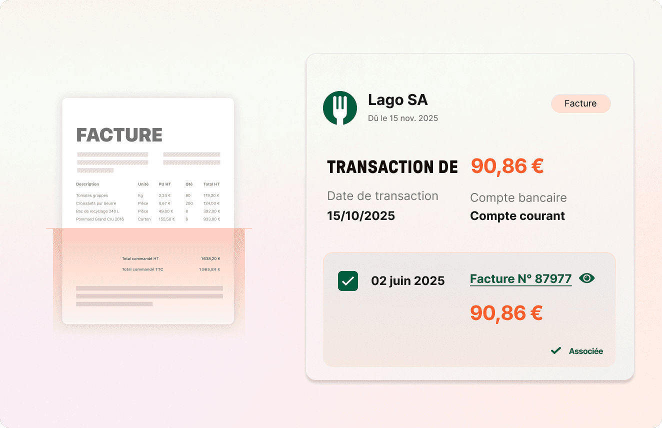 Tableau de bord Libeo avec facture