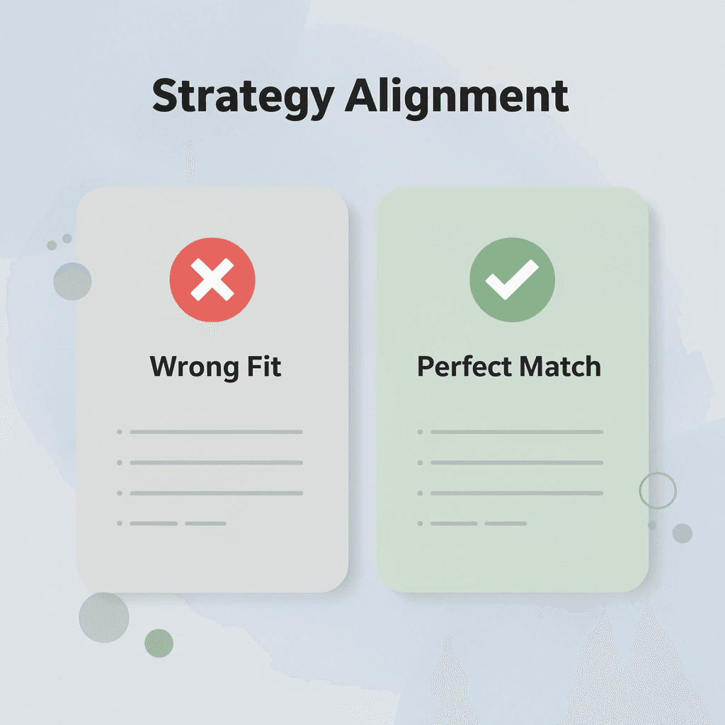 Before and after comparison of strategy alignment