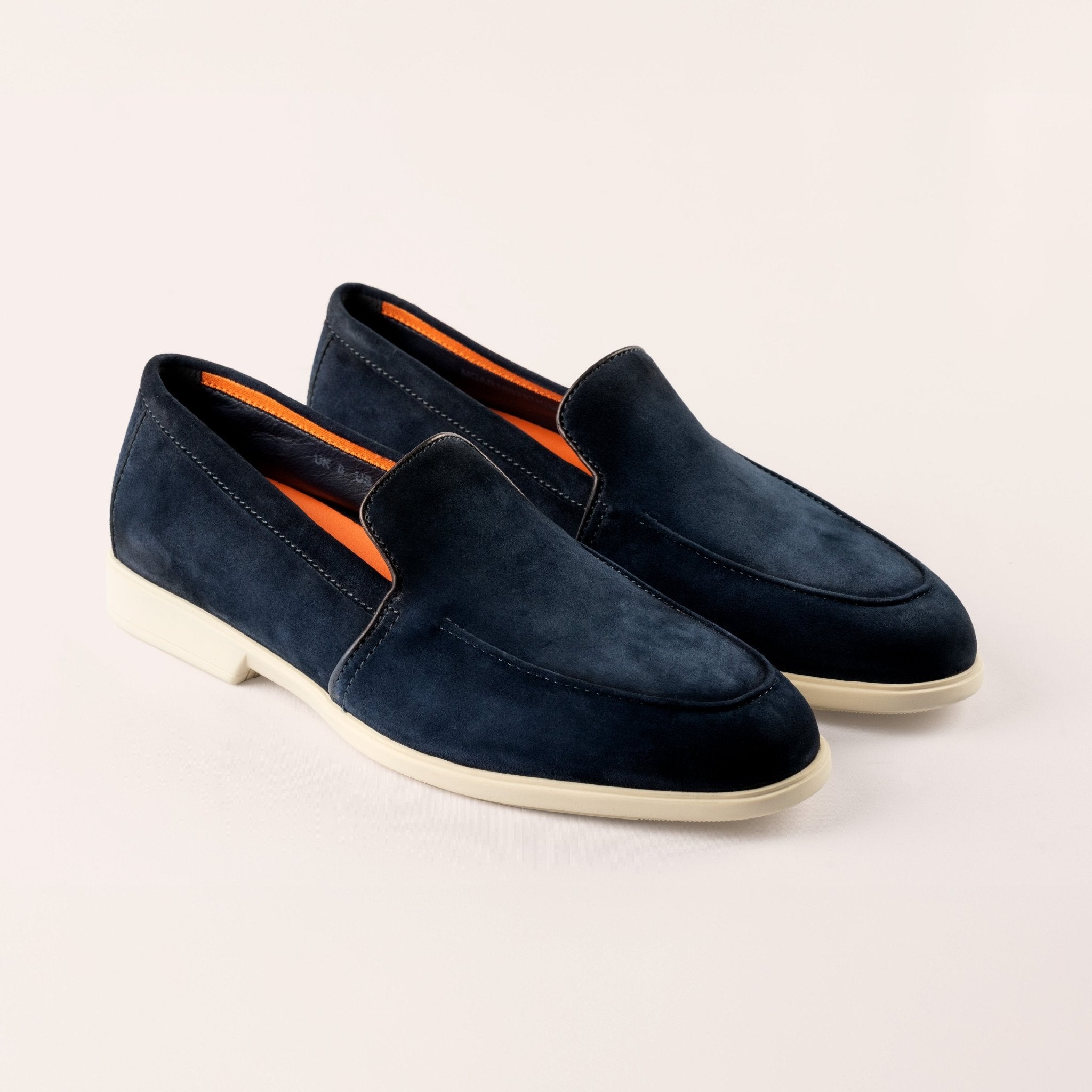 Men's blue suede Summer loafer - Mandelli UK