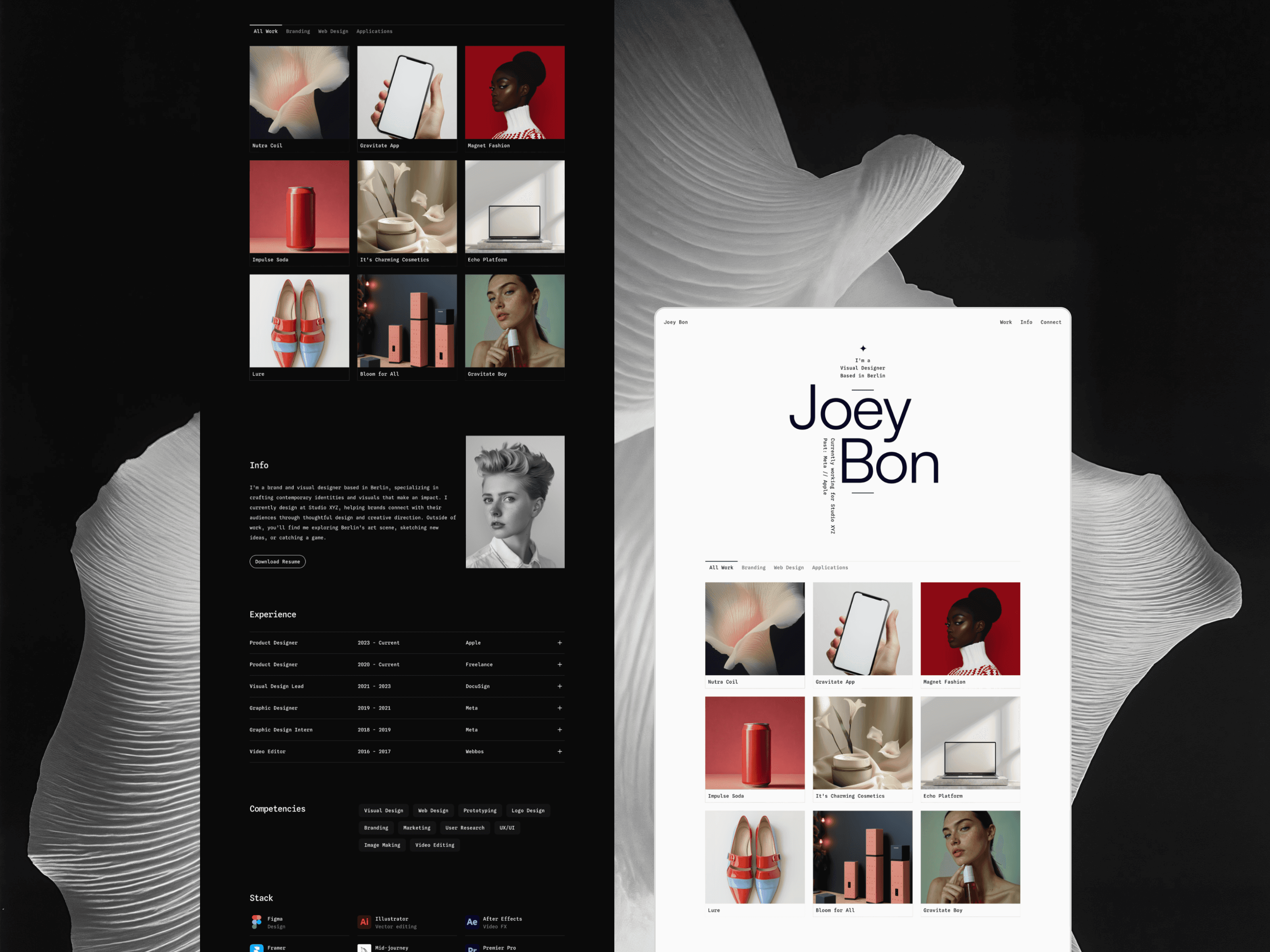 Joeyfolio Framer template