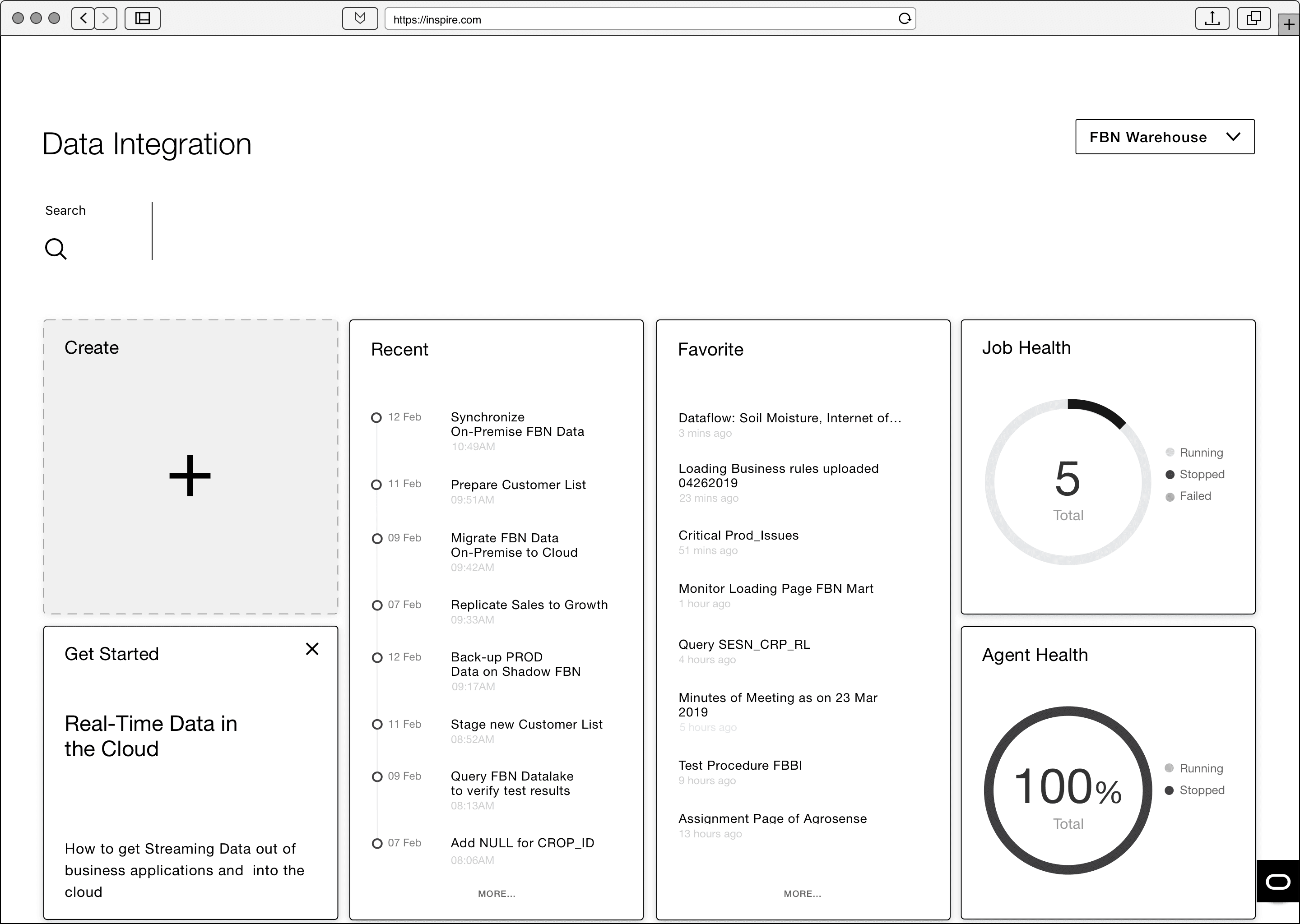 OCI Data Integration — run history and logs