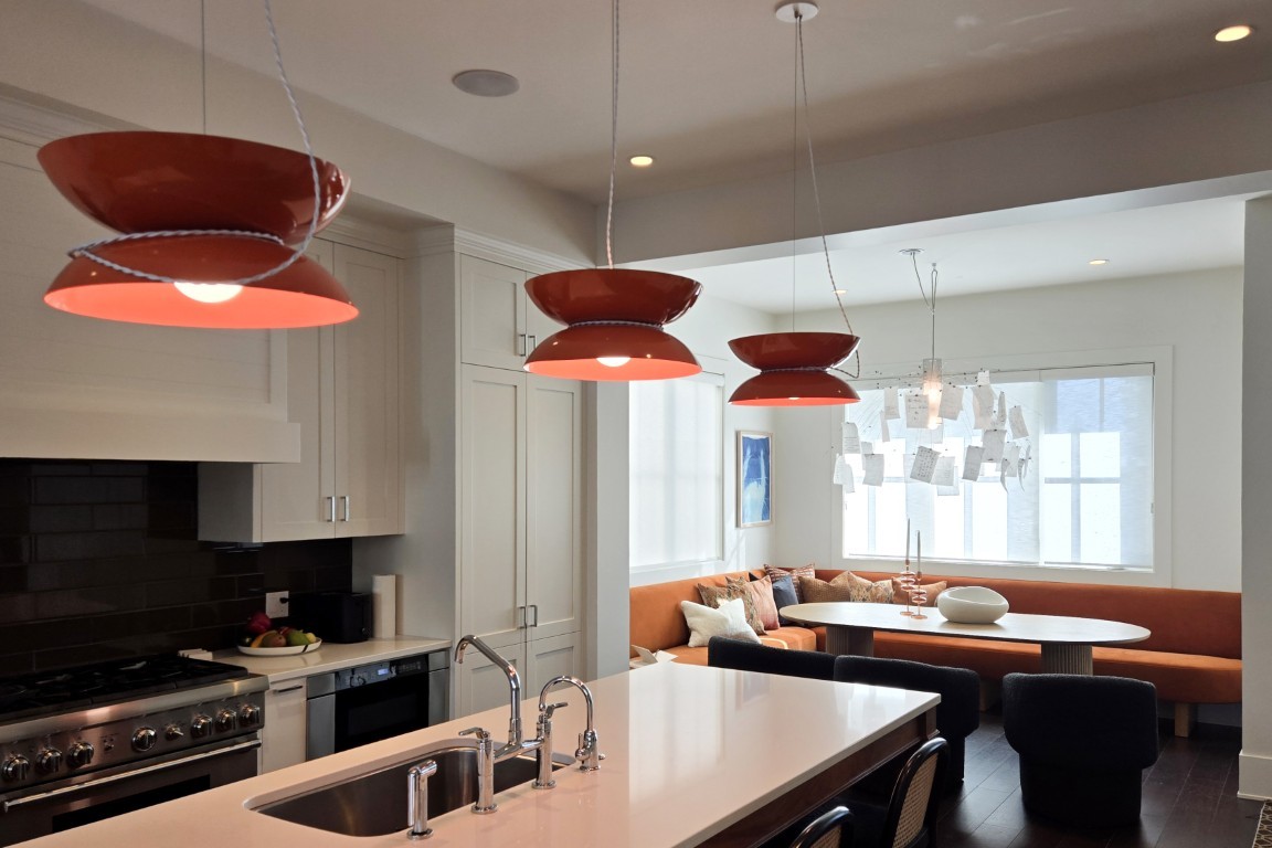 Image of KHD Homes kitchen design with pendant lights, layout design, and home renovations showcasing interior design.