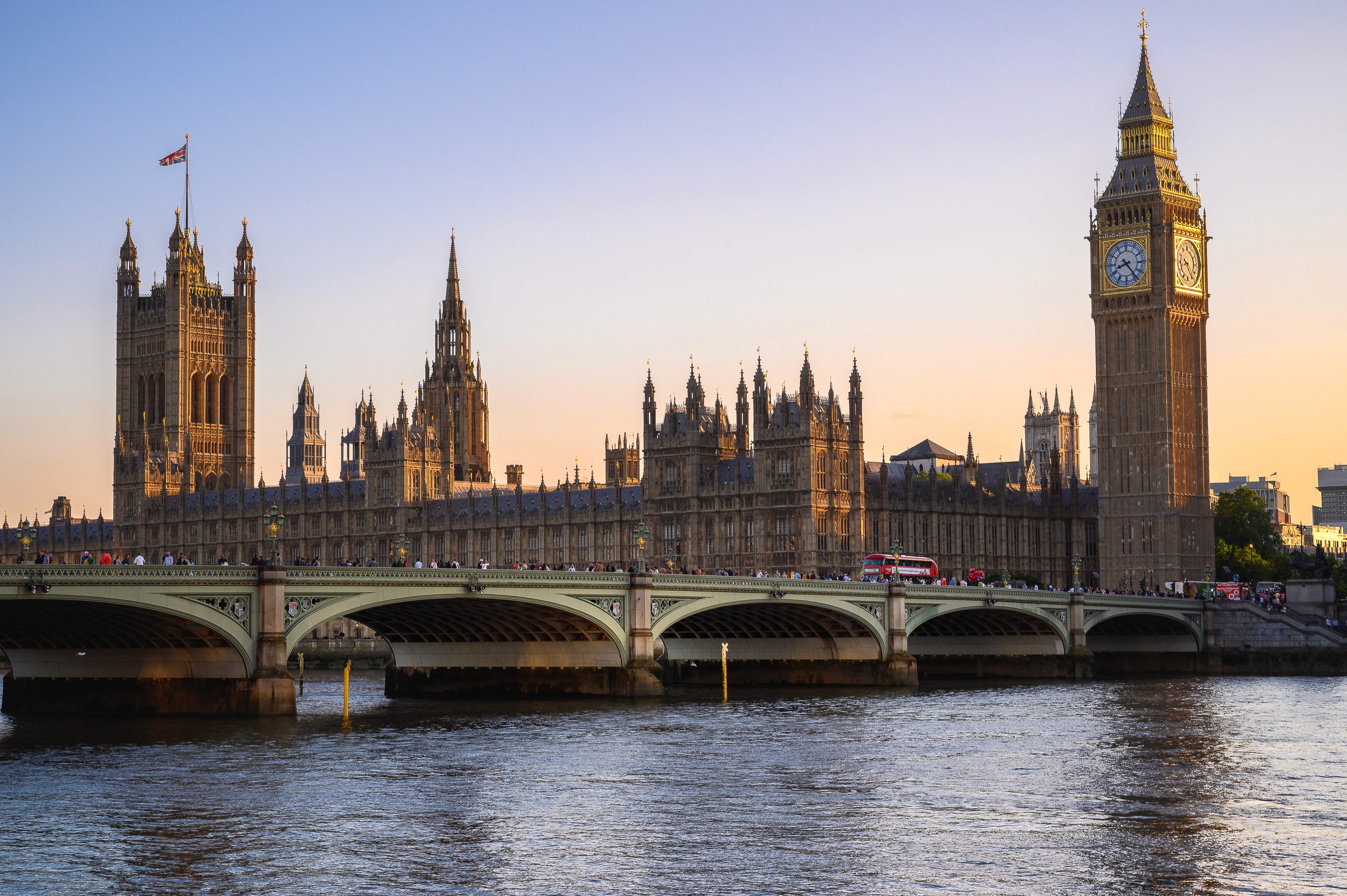 Evening view of Big Ben in London, England