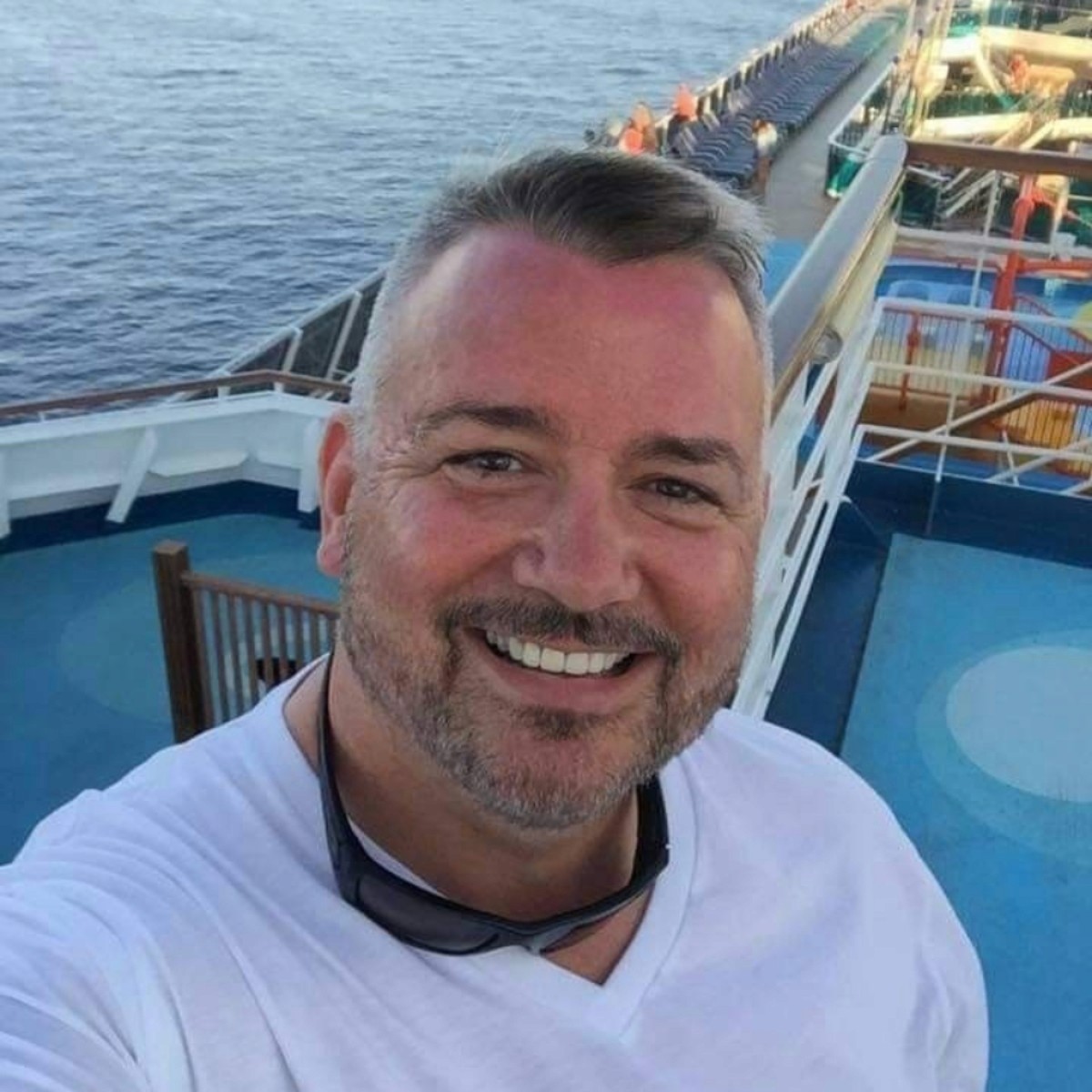 man smiling to the camera