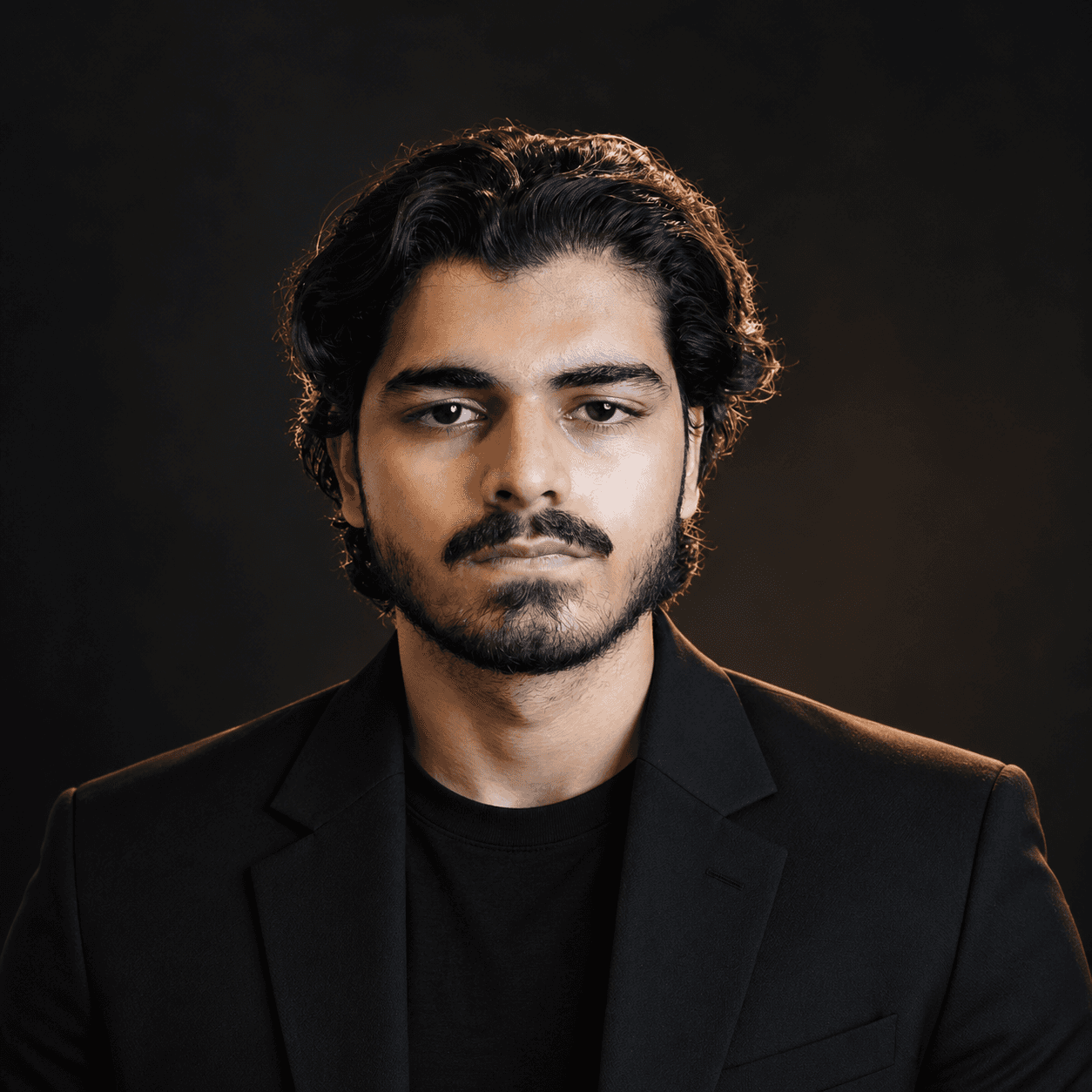 Cinematic studio portrait of the founder of The Ruling Territory