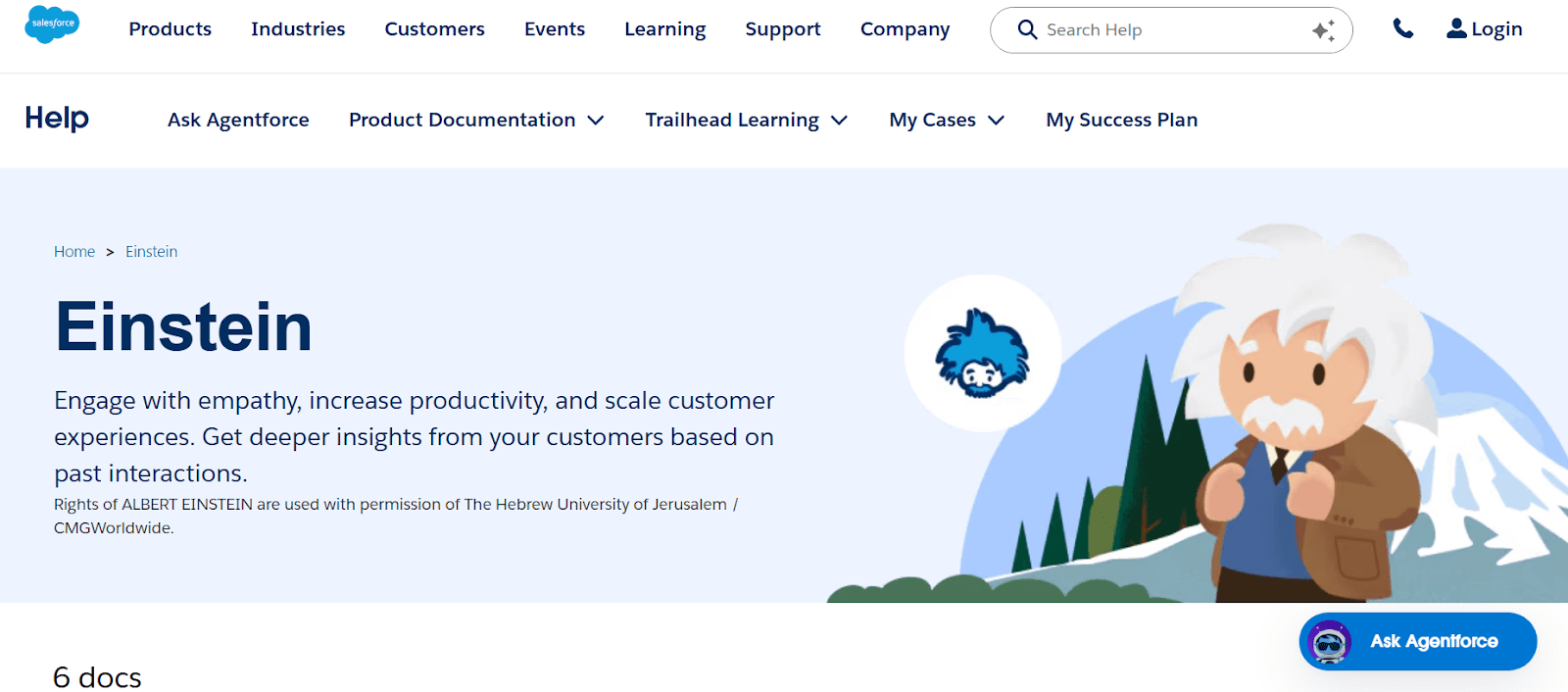 Salesforge Einstein homepage