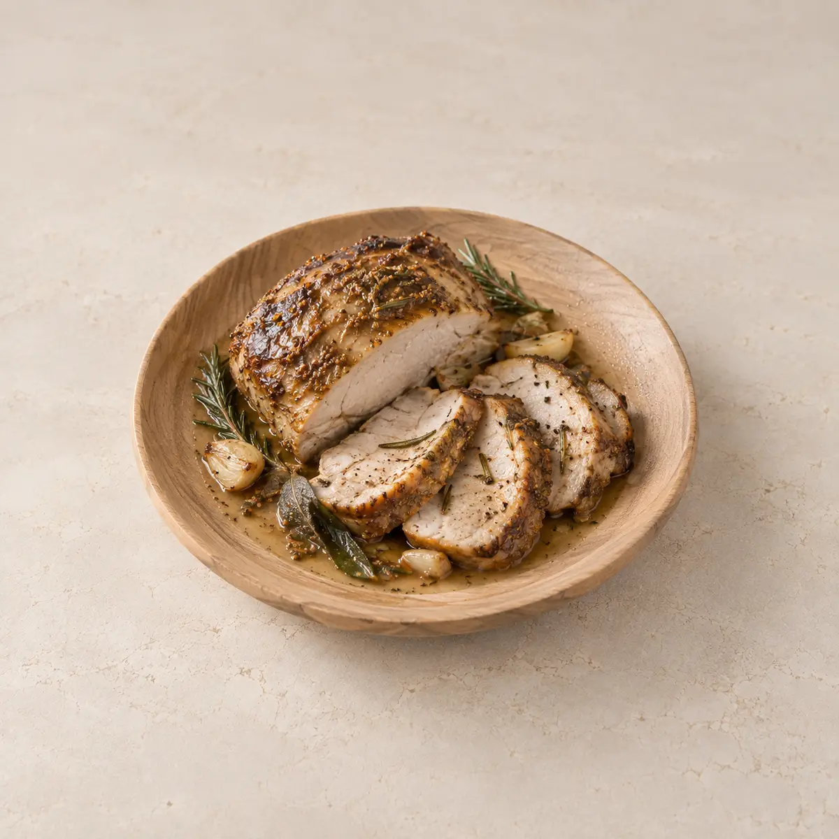 Arrosto di maiale con senape