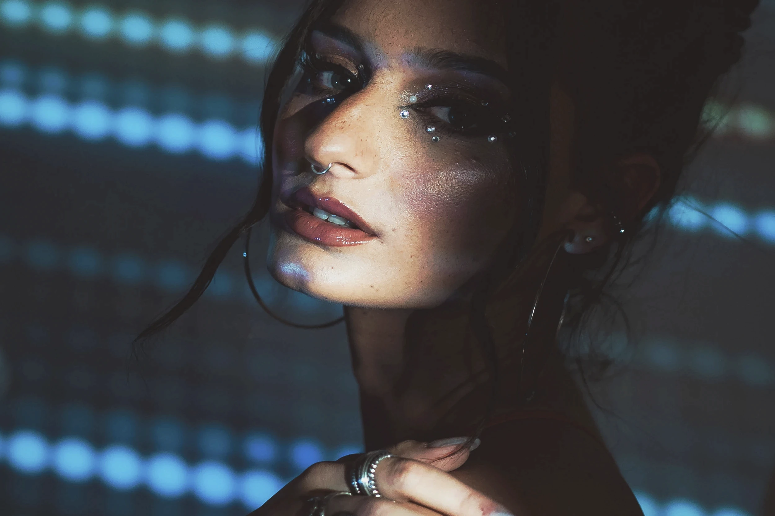 Cinematic portrait photography for Jura music artwork featuring dramatic lighting and contemporary visual aesthetic.