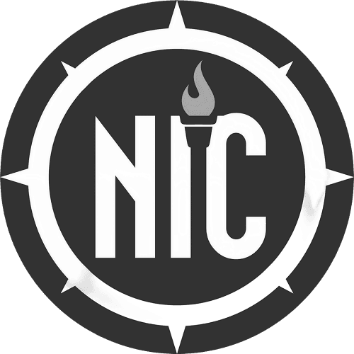 NIC logo with a torch, compass, and the letters NIC on a black circle.