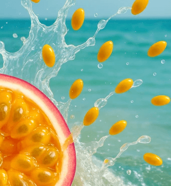 Passionfruit on the beach