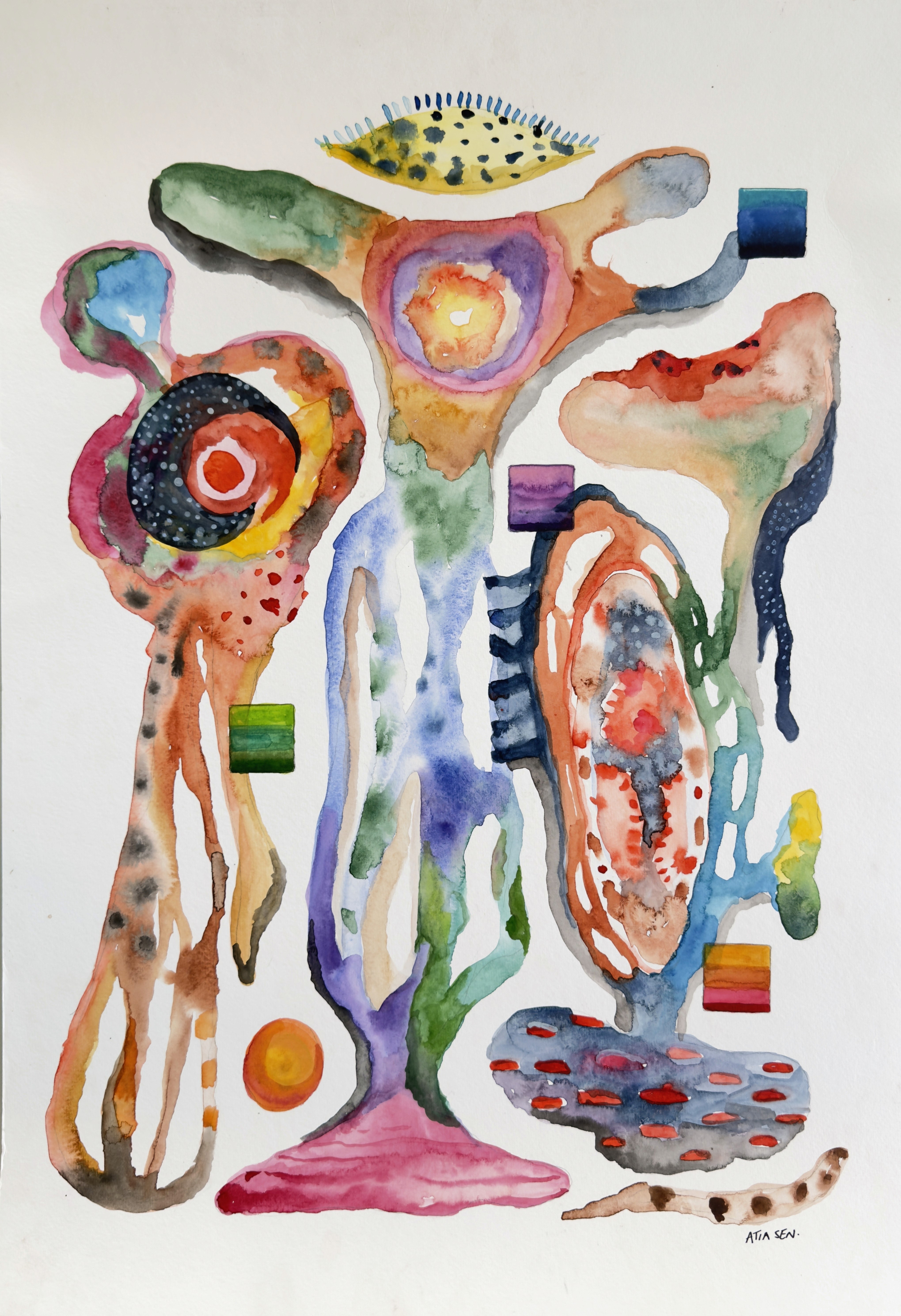 herd of sheep on road painting