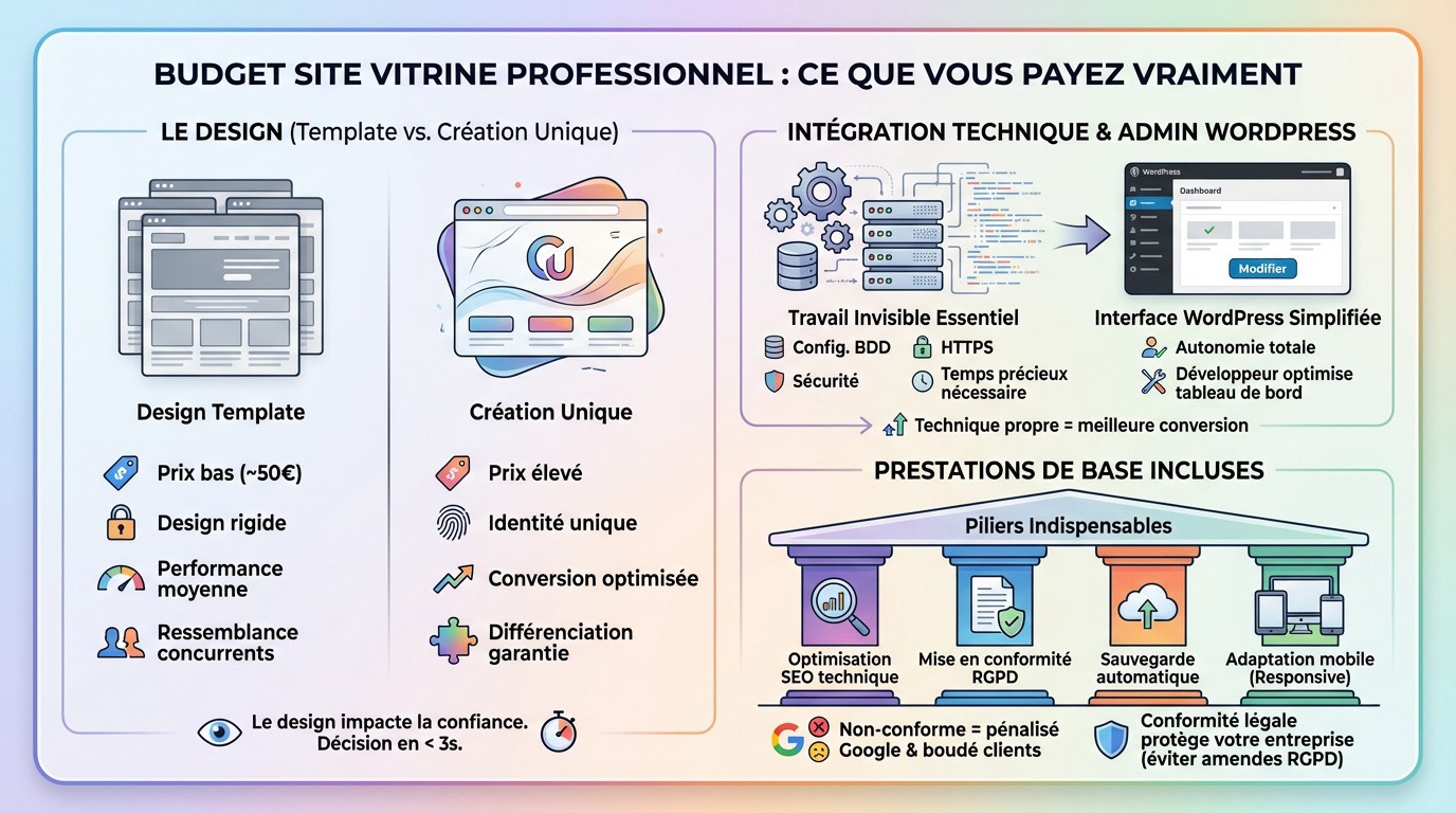 Analyse des coûts pour la création d'un site vitrine professionnel à Bordeaux