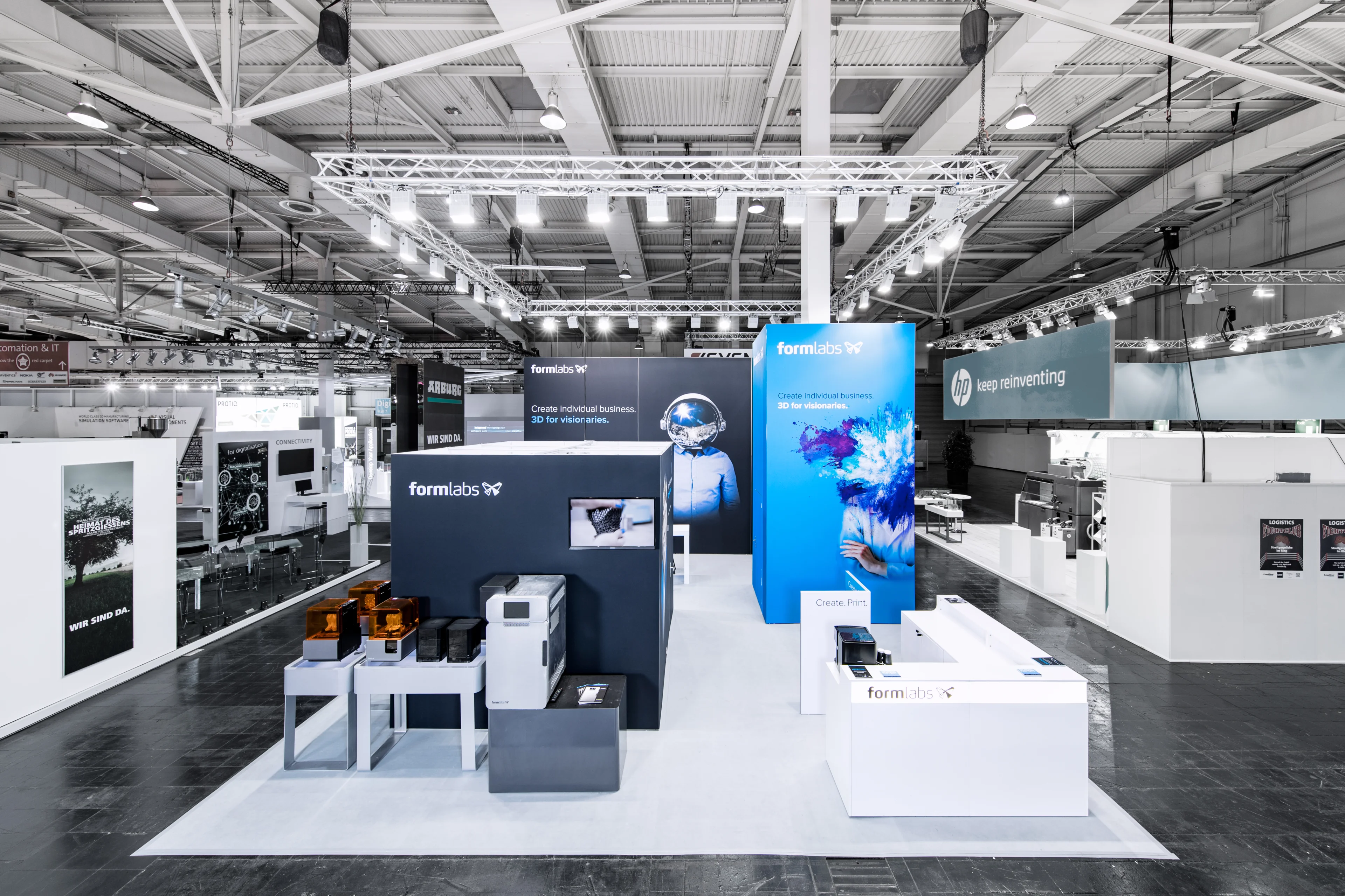 Gesamtansicht des Formlabs Messestandes