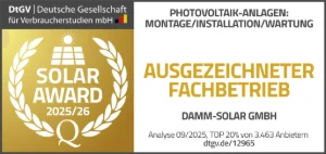 Solar Award 2025/26 der DGVQ: Ausgezeichneter Fachbetrieb