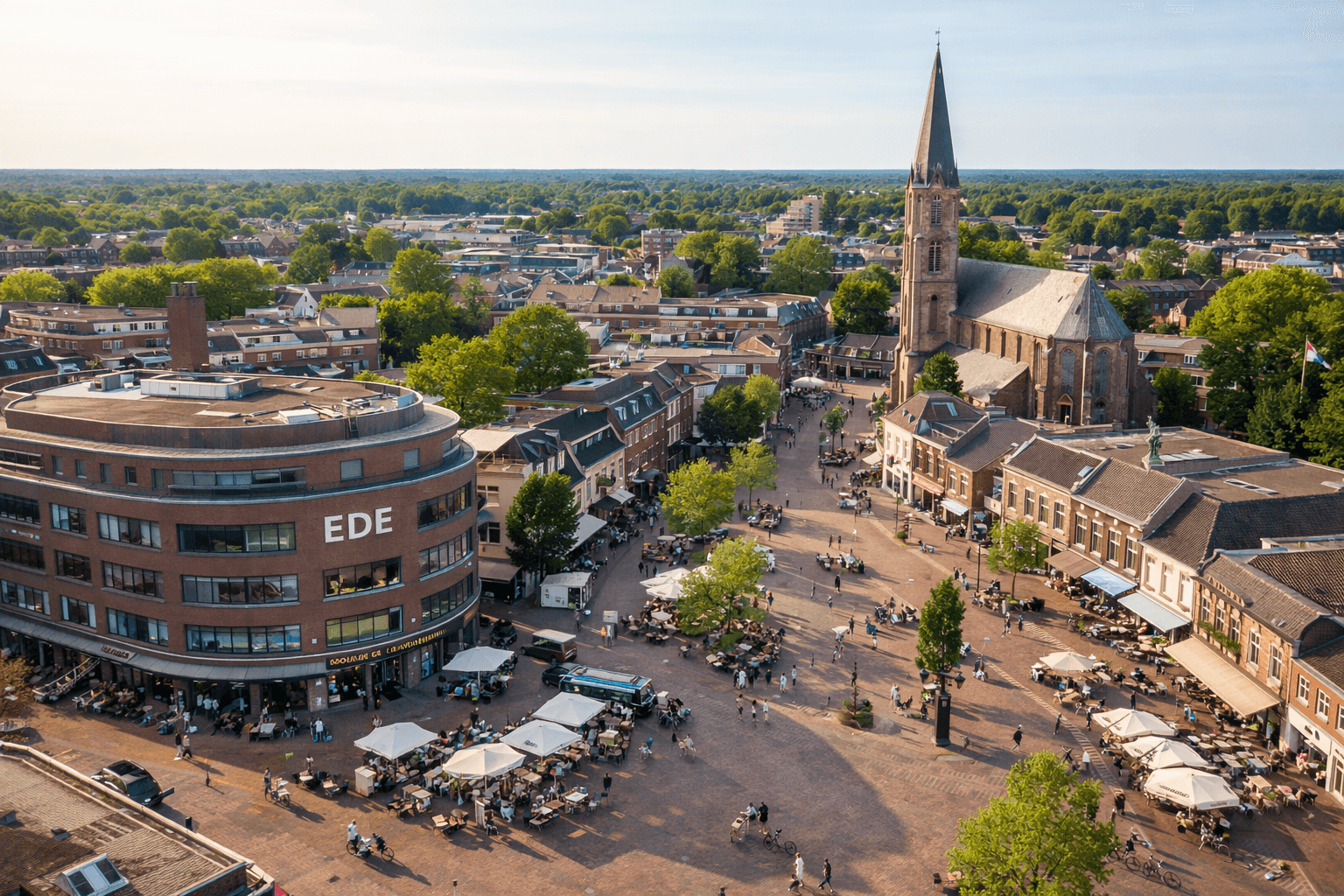 Zicht op Ede - werkgebied van Verhuisteam Blauw (verhuisbedrijf in Ede)