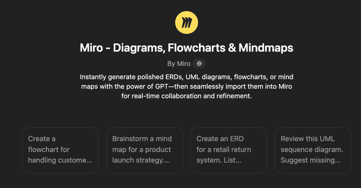 Über Drittanbieter-Anbindungen wie Miro lässt sich ChatGPT direkt in bestehende Arbeits- und Kollaborationstools integrieren. So entstehen Diagramme, Flowcharts oder Mindmaps nicht mehr manuell, sondern KI-gestützt und sofort weiterverwendbar im Team. Das beschleunigt Planung, Abstimmung und Umsetzung komplexer Prozesse erheblich.