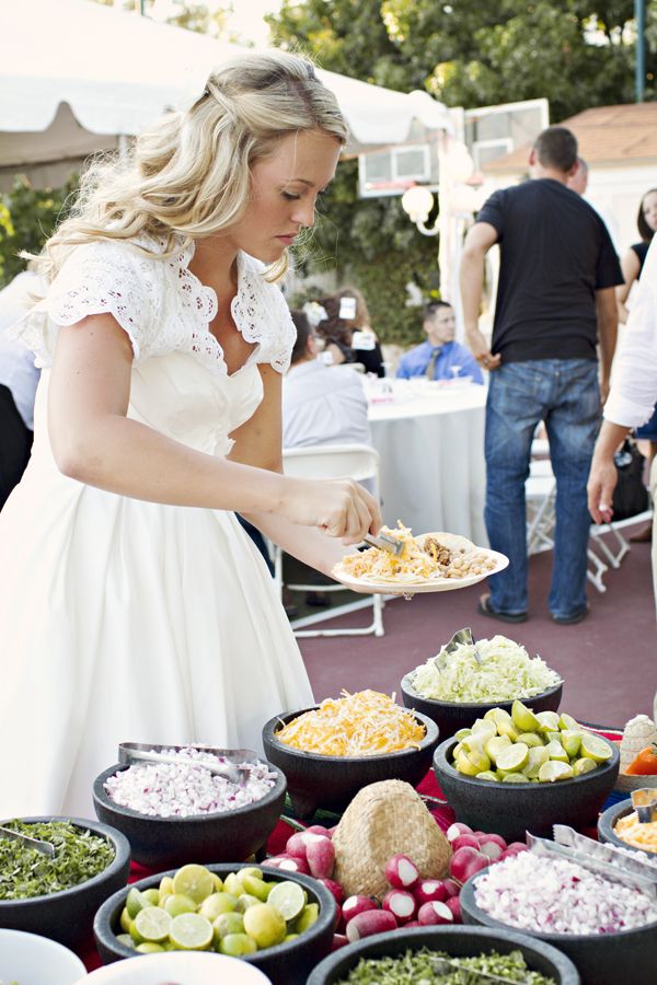 Wedding Guest Enjoying Tacos