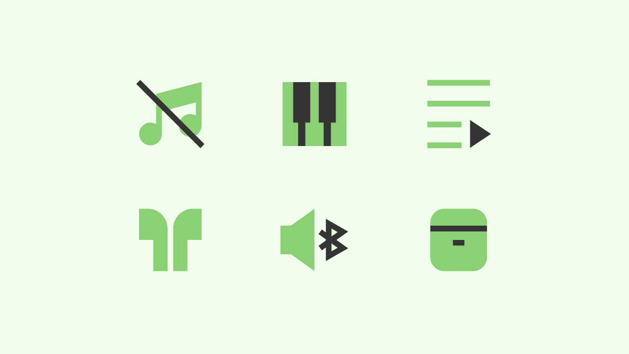 Sharp Flat Music Icon Set