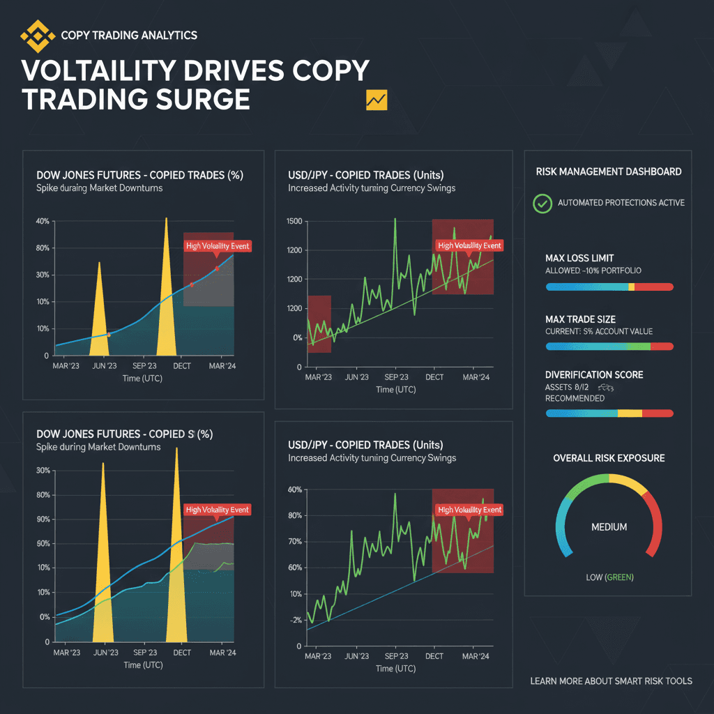 Copy trading activity spike during market volatility