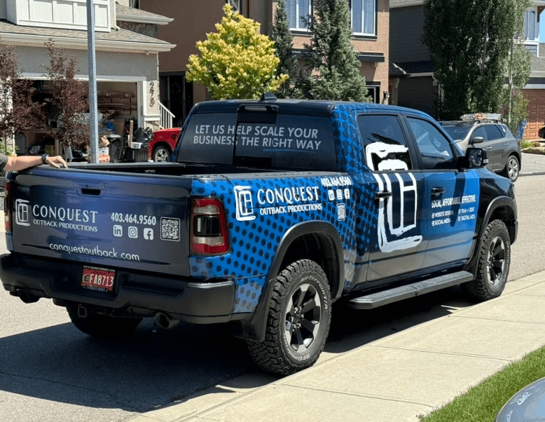 Custom truck wrap installed by DisplayWorks Signs & Graphics in Calgary