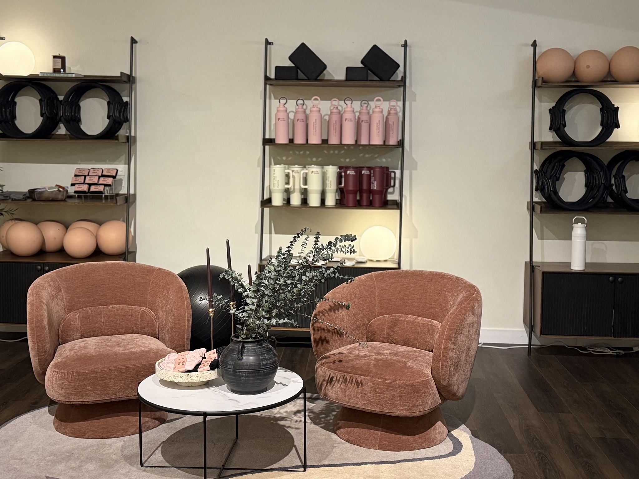 woman stretching arms