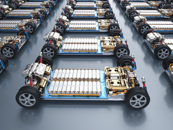 Batería de alto voltaje de un coche eléctrico, el componente más caro y crítico a proteger en caso de siniestro.