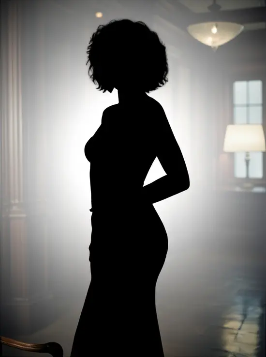 Gown side pose made with silhouette maker tool