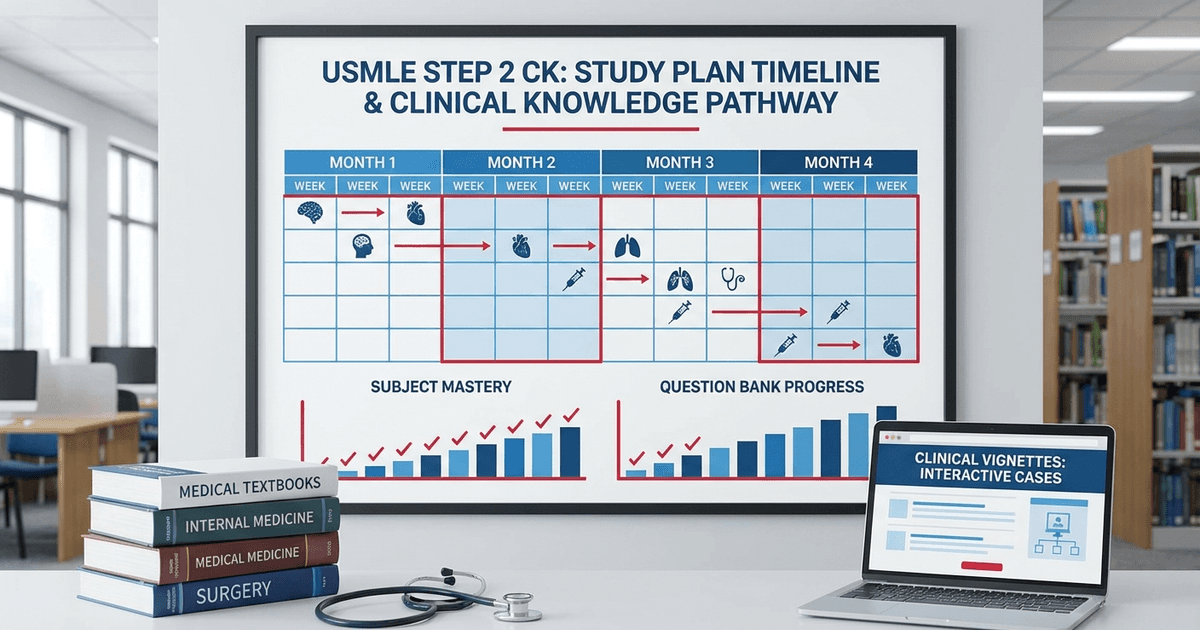 Cover: USMLE Step 2 CK Study Plan: Complete Week-by-Week Schedule, High-Yield Resources, and Strategy for 2026