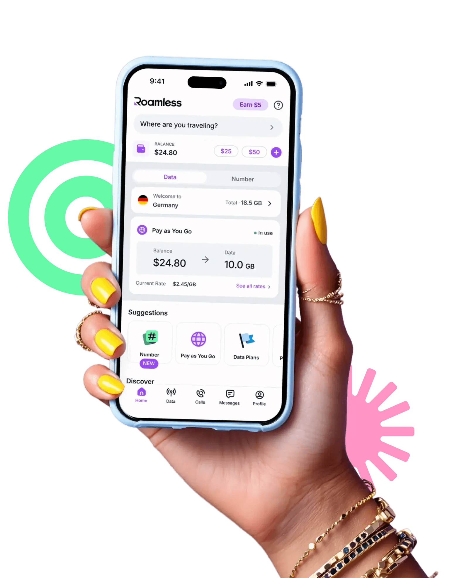 Roamless Travel Internet and In-App Calls