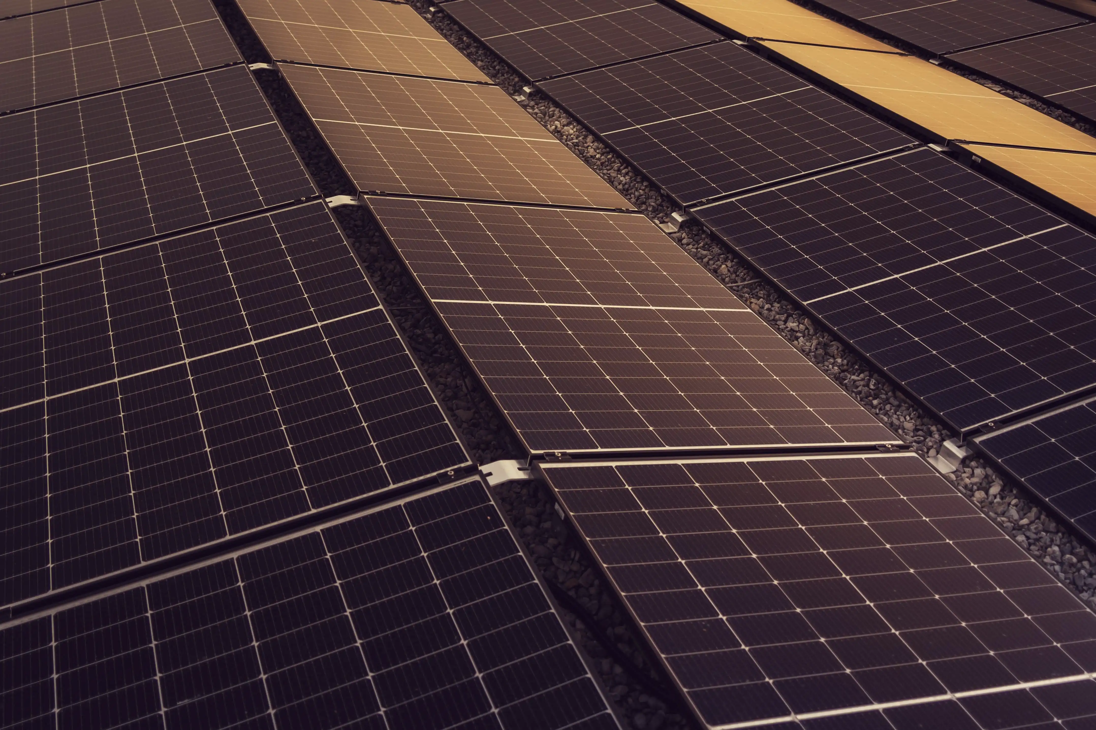 Solaranlage auf einem Flachdach