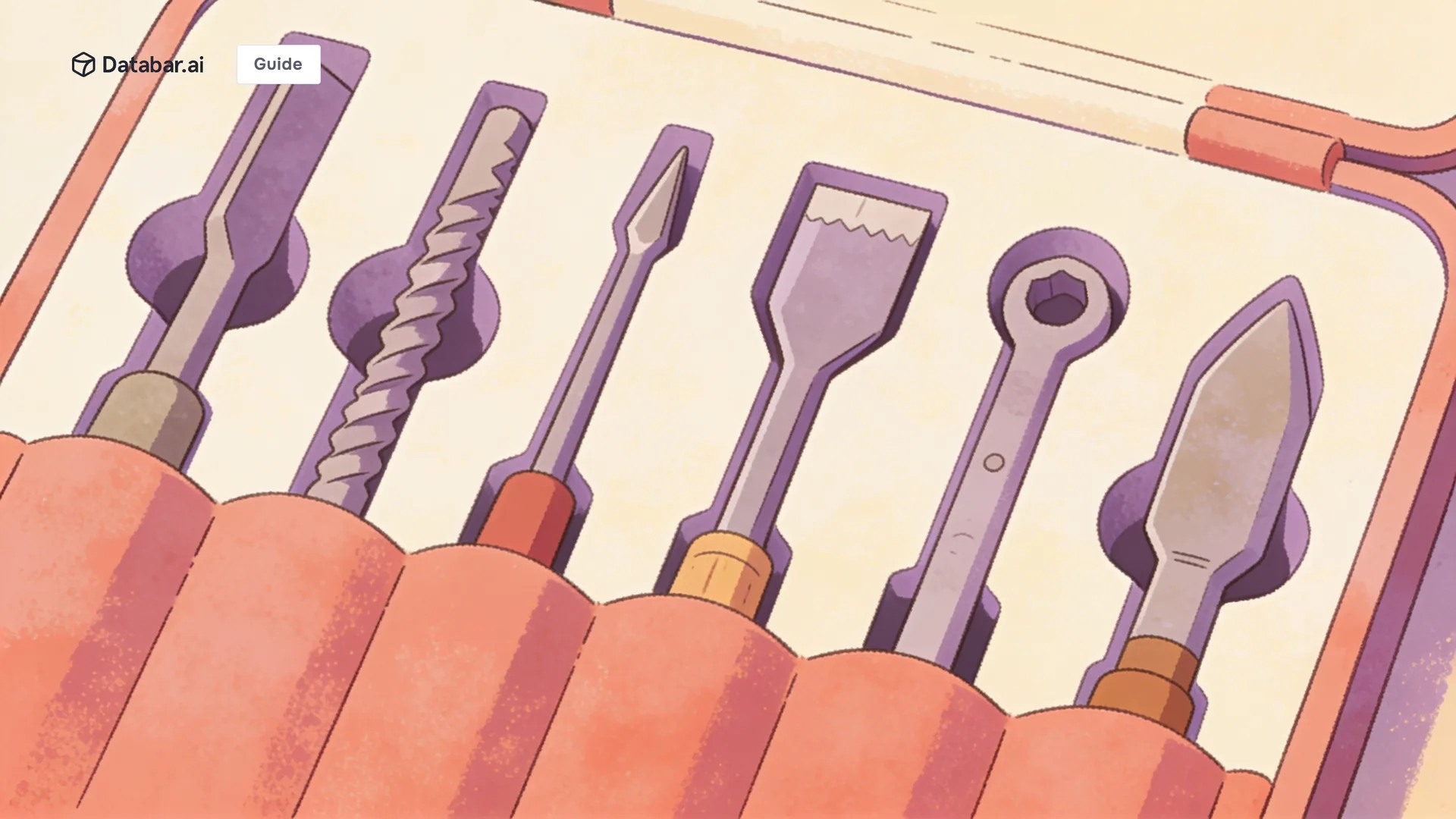 Illustration of differently shaped tools each slotting into its own cut recess in one fitted case — Must Have RevOps Tools: Building a Tech Stack That Works 2026