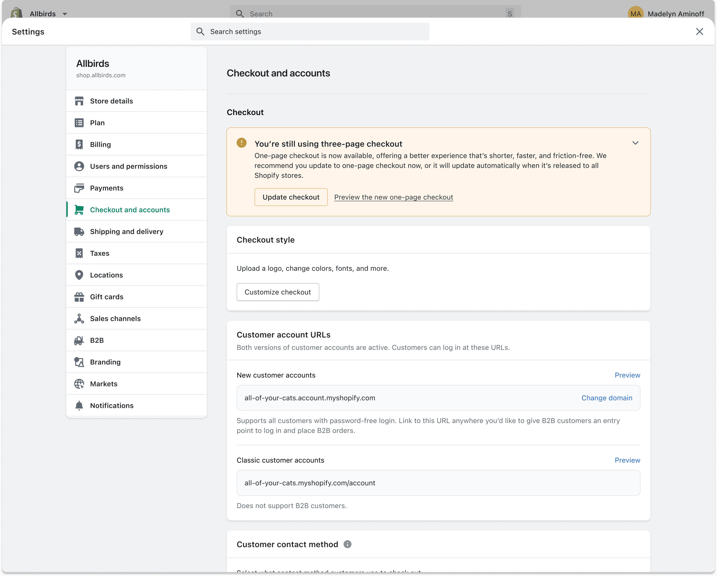 Automatic: still on three-page checkout, updating at GA