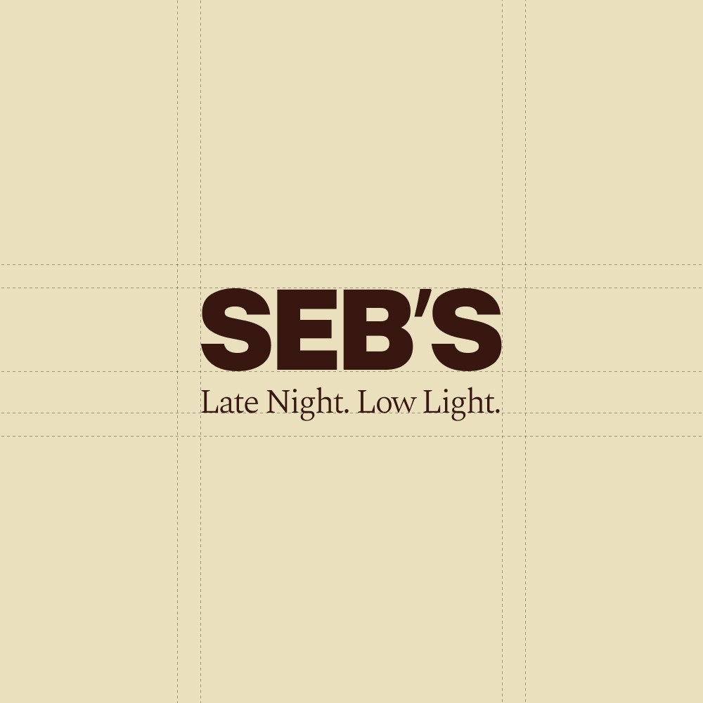 Seb's bar bold logo lockup