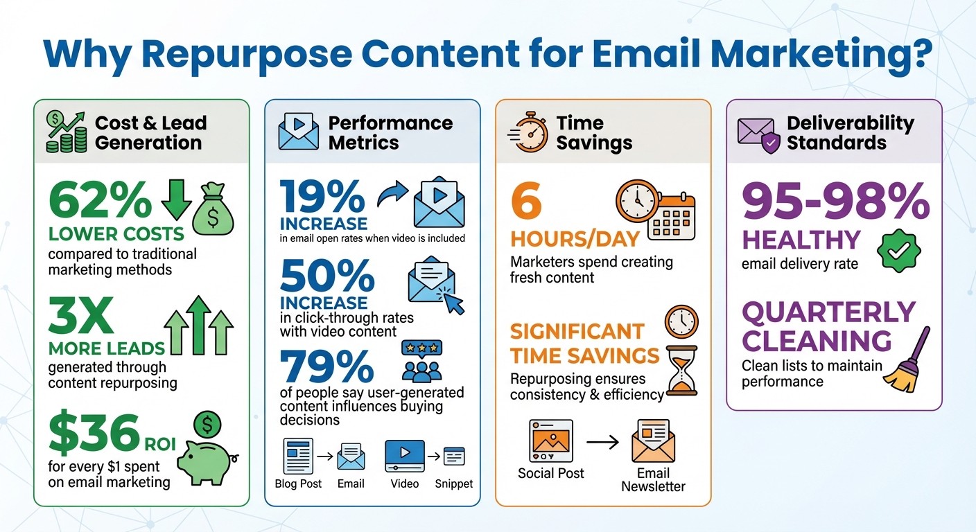 Content Repurposing Benefits and Performance Statistics for Email Marketing