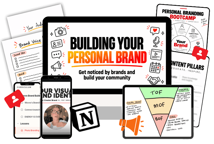 Build your personal brand course helping UGC creators get clarity and confidence, figure out their brand once, and grow a loyal community around their content