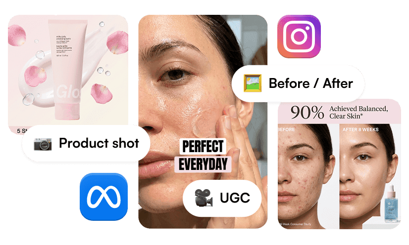 set of fresh ads ready for meta and instagram